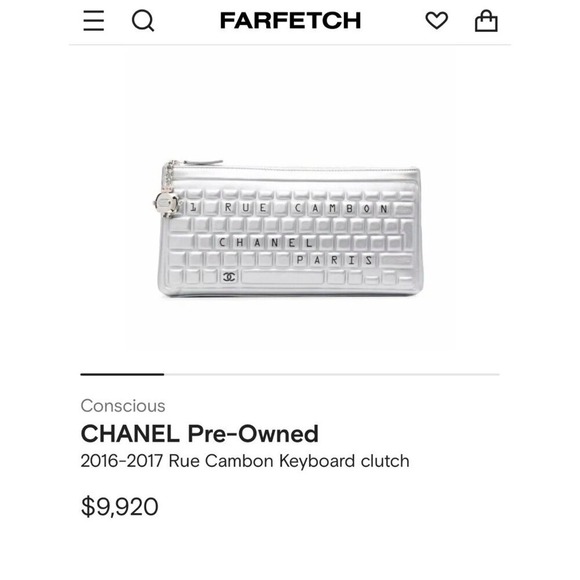 Chanel Silver Keyboard Clutch 31 Rue Cambon Robot Bag Rare 2016–2017 - Picture 10 of 11